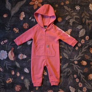 Carhartt Pink Long-sleeve Fleece Hooded Zip-up